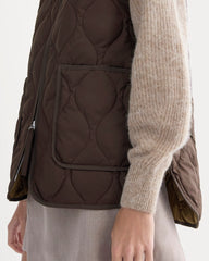 ReNew Quilted Vest | Coffee Bean