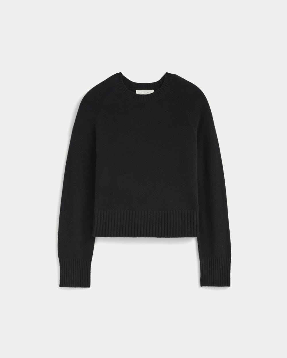 The Boxy Crew in Cashmere | Black