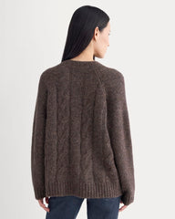 Cloud Cable Cardigan | Heathered Burgundy