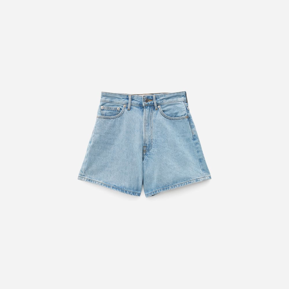 The A-Line Denim Short | Powder Blue