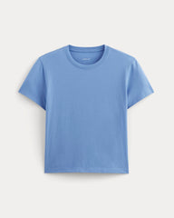 The Box-Cut Tee in Essential Cotton | Blue Opal | No Pocket