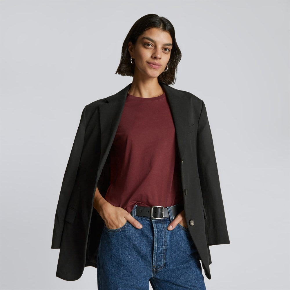 The Box-Cut Tee in Essential Cotton | Brandy | No Pocket