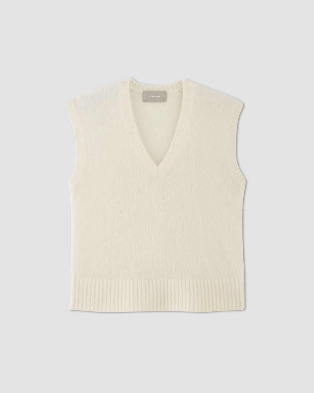 The Alpaca V-Neck Vest | Snow