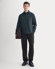 Brushed Flannel Shirt | Heathered Navy