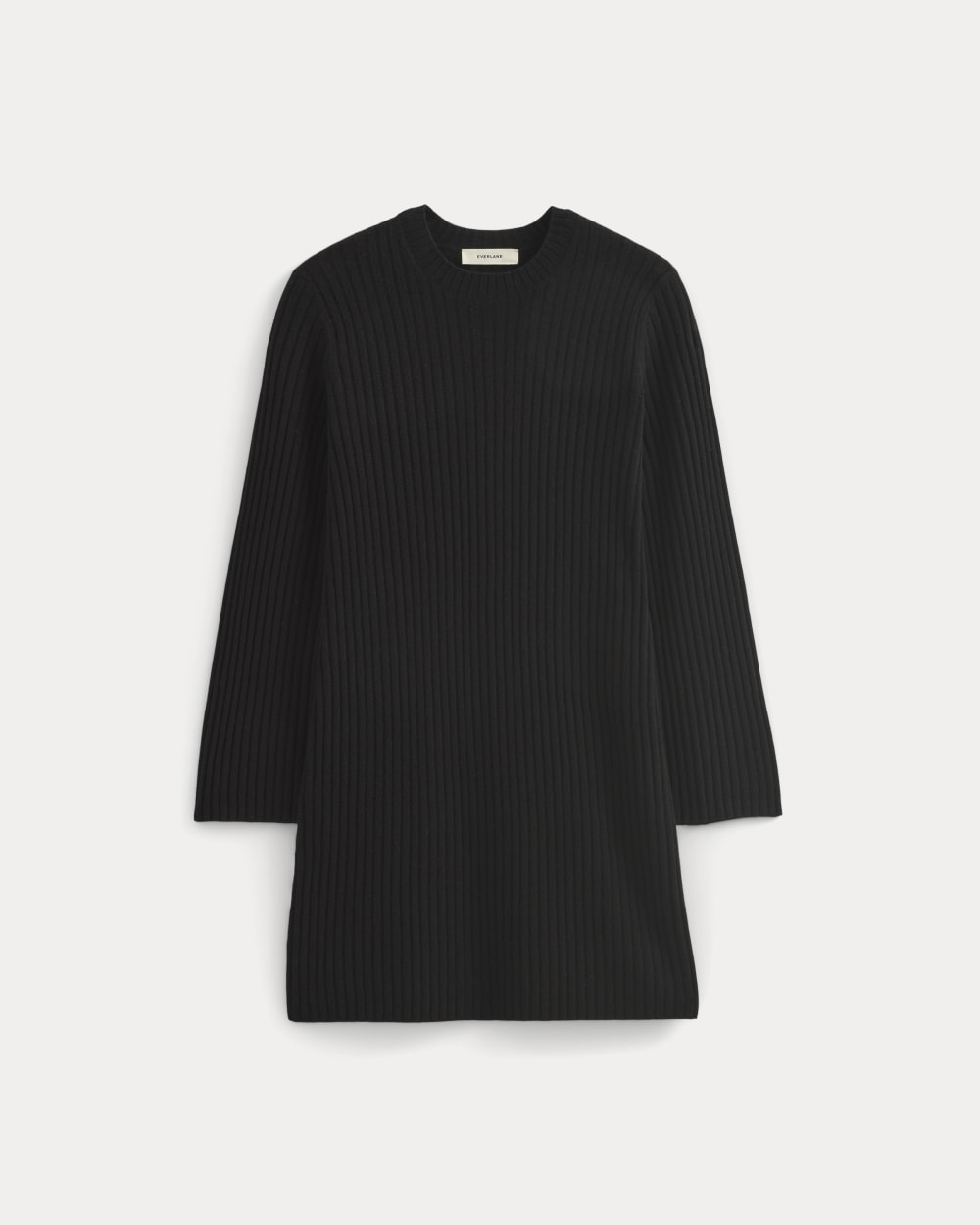 Cashmere Long-Sleeve Mini Dress | Black