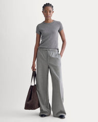 Shrunken Tee in Cozy Waffle | Heathered Charcoal