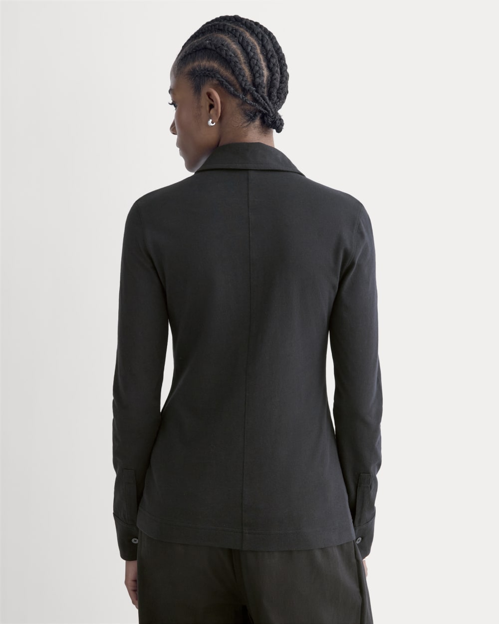 Button-Up Shirt in Essential Cotton | Black