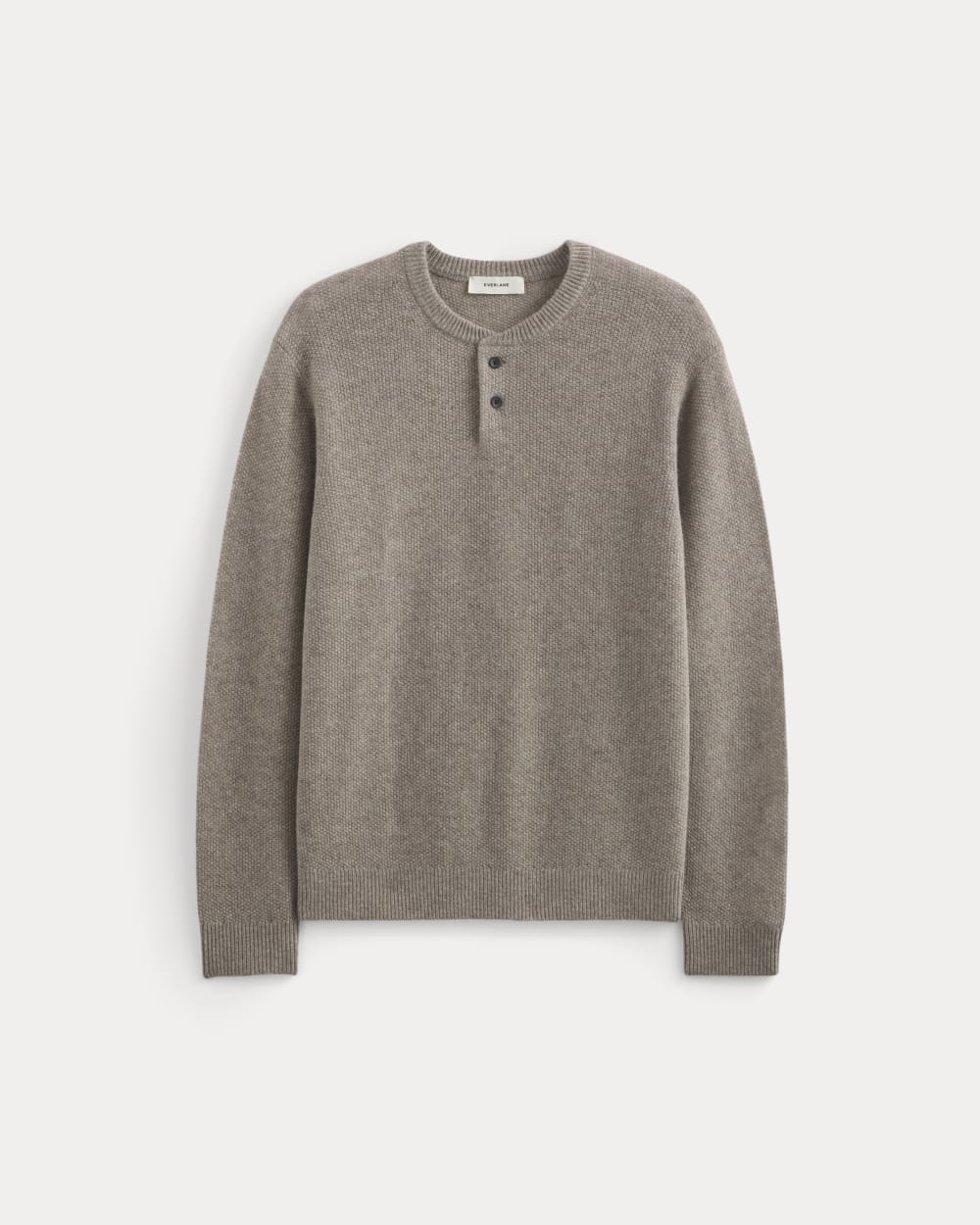 Henley in Wool Cashmere | Light Heathered Taupe