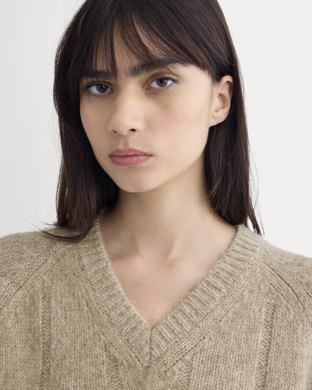 Cloud Cable V-Neck Sweater | Heathered Oatmeal