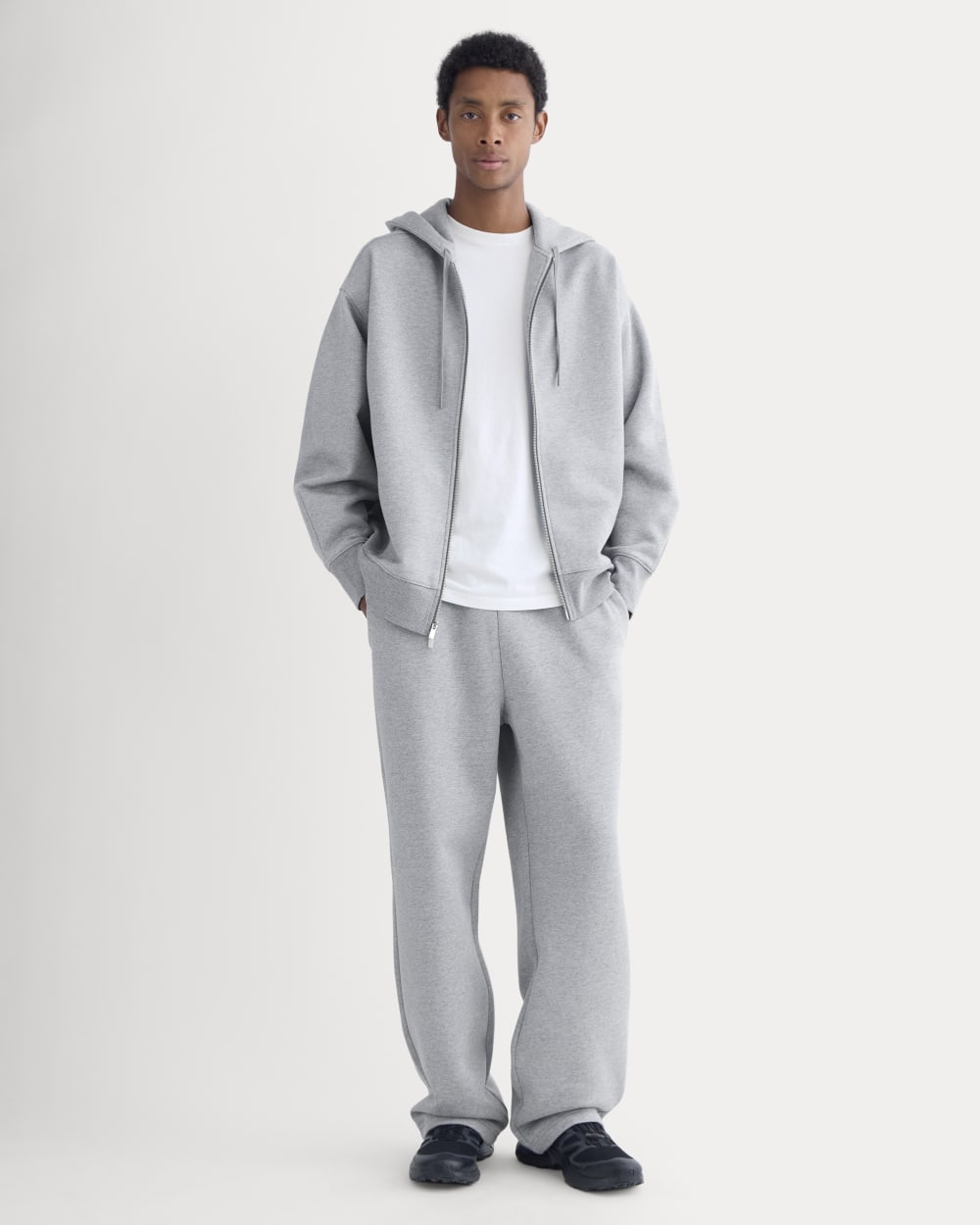 Luxe Fleece Full-Zip Hoodie | Vintage Heather Grey