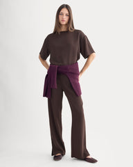 Drapey Crepe Top | Dark Chocolate