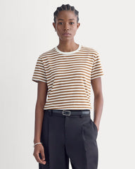 The Box-Cut Tee in Essential Cotton | Bone/Toffee | No Pocket