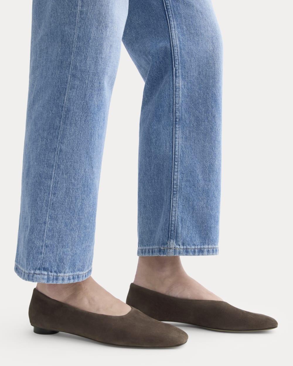 Gallery Square-Toe Flat | Deep Brown