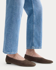 Gallery Square-Toe Flat | Deep Brown