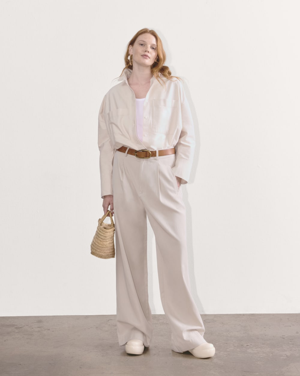 The Boxy Oxford | Whisper Pink