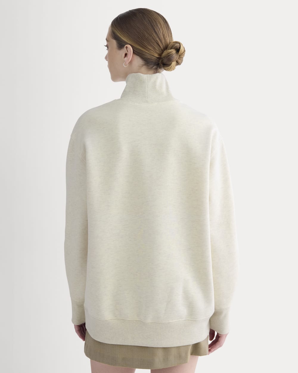 Luxe Fleece Turtleneck | Heathered Oat