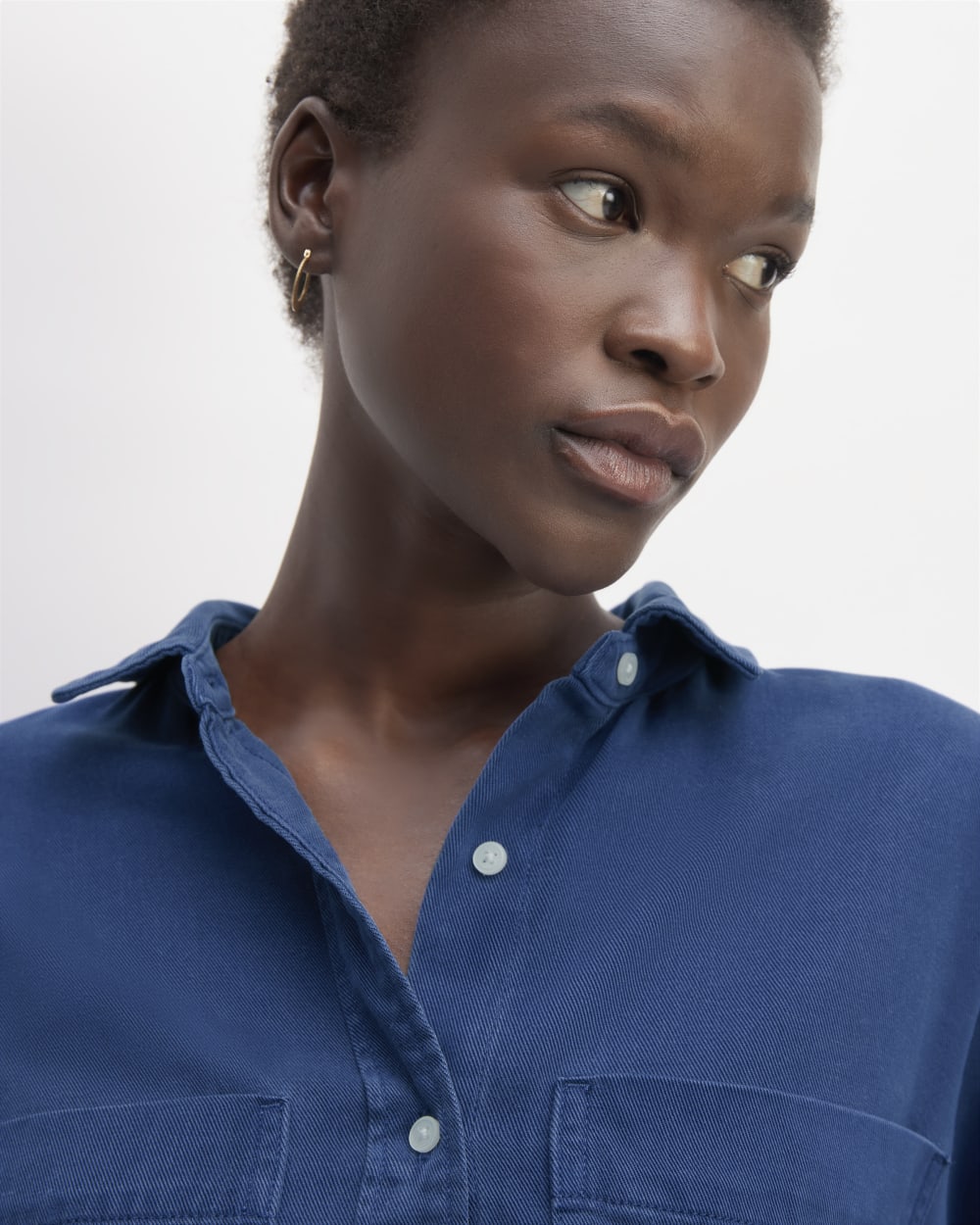 The Boxy Overshirt in Buttersoft | Bellwether Blue