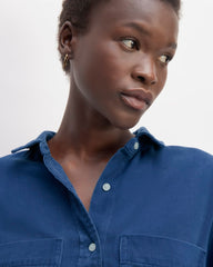 The Boxy Overshirt in Buttersoft | Bellwether Blue