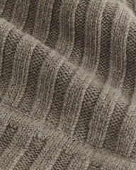 Chunky Ribbed Beanie | Taupe Melange