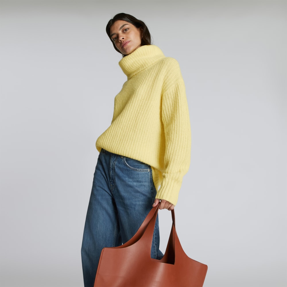 The Alpaca Oversized Turtleneck | Lemon