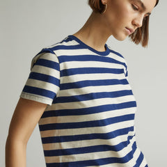 The Box-Cut Tee in Essential Cotton | Ocean Cavern / Canvas Tan | No Pocket