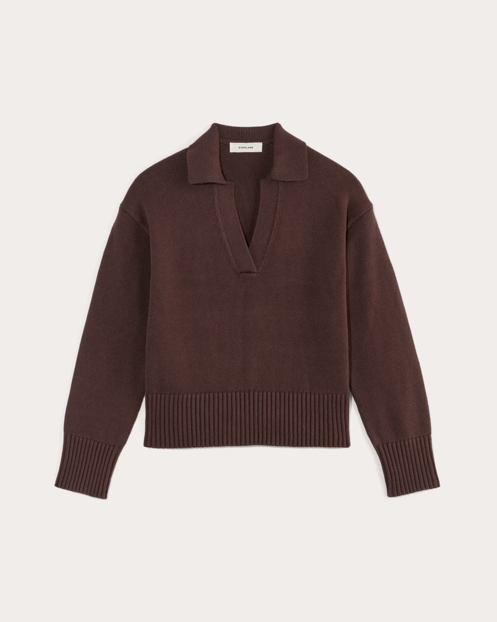 The Boxy Polo in Everyday Cotton | Dark Mahogany