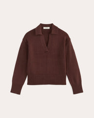 The Boxy Polo in Everyday Cotton | Dark Mahogany