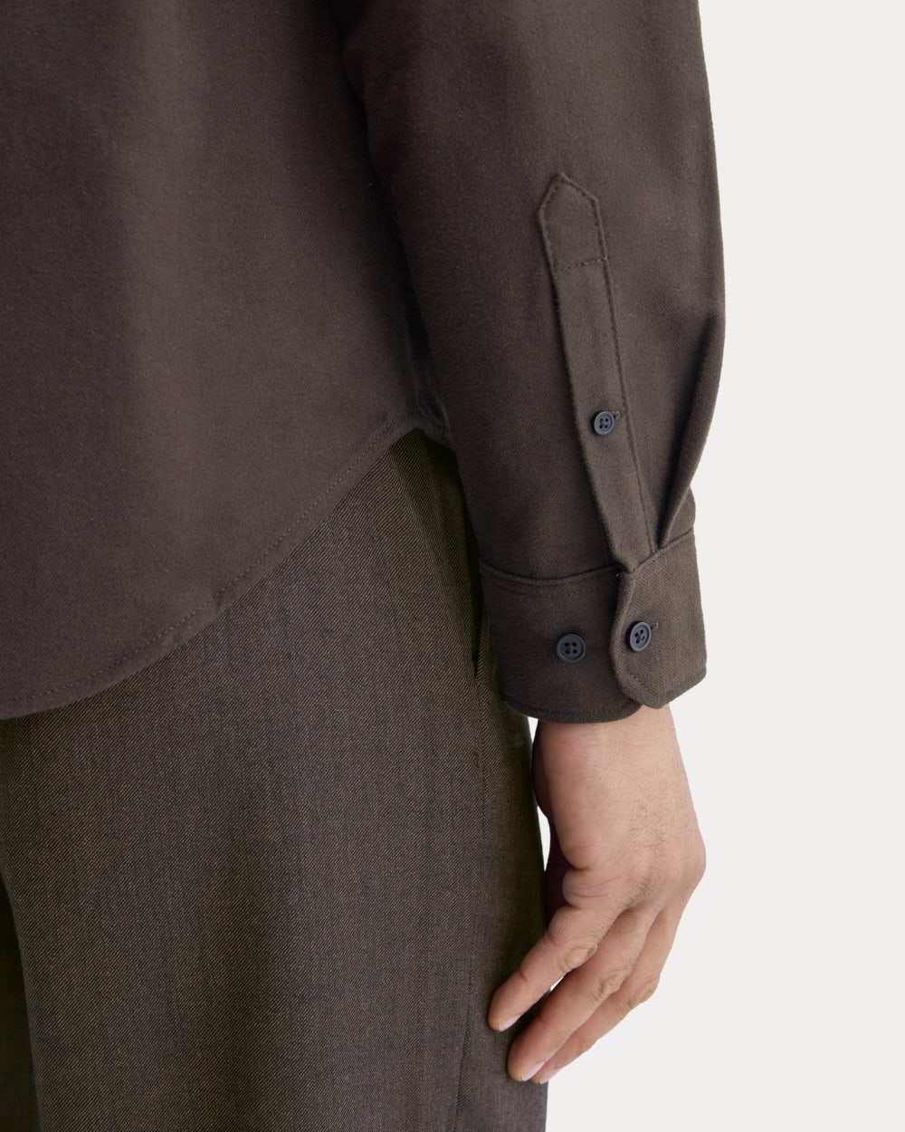 Brushed Flannel Shirt | Dark Chocolate