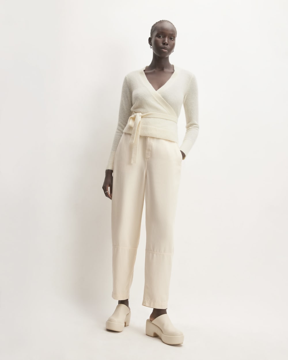 The Alpaca Wrap Sweater | Snow