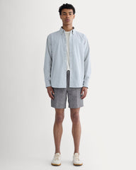 The 7 Linen Trouser Short | Navy Chambray