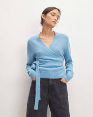 The Alpaca Wrap Sweater | Heritage Blue