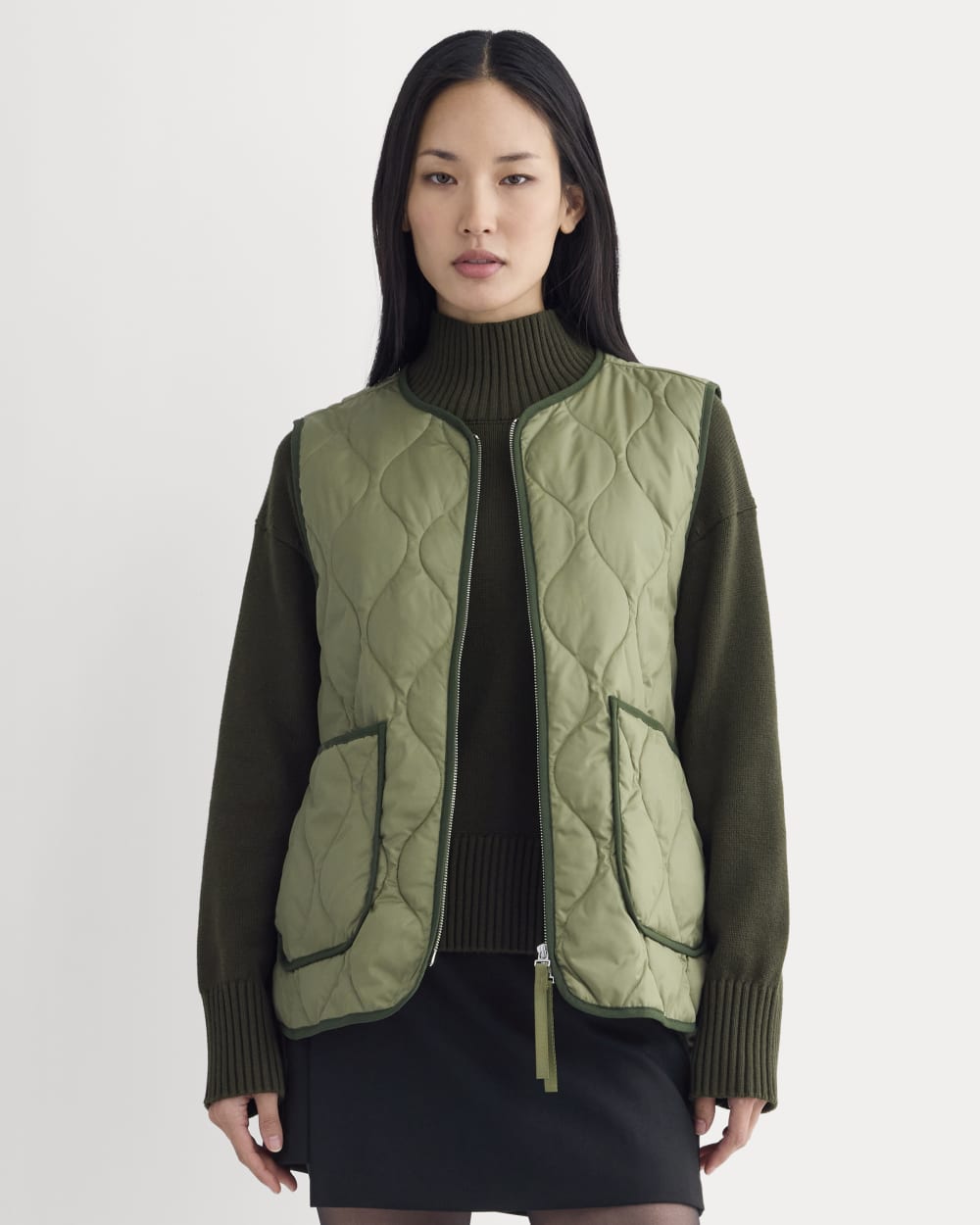 ReNew Quilted Vest | Lichen Green