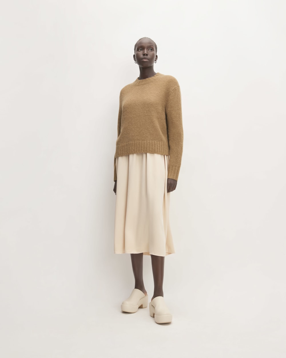 The Alpaca Cropped Crewneck Sweater | Tiger's Eye