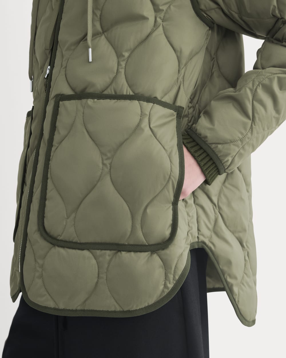 ReNew Quilted Hooded Liner | Lichen Green