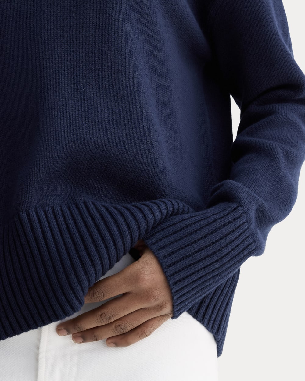 The Boxy Sweater in Everyday Cotton | Navy