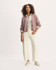 The Boxy Cardigan in Everyday Cotton | Dusty Rose