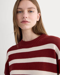 The Boxy Sweater in Everyday Cotton | Merlot / Canvas