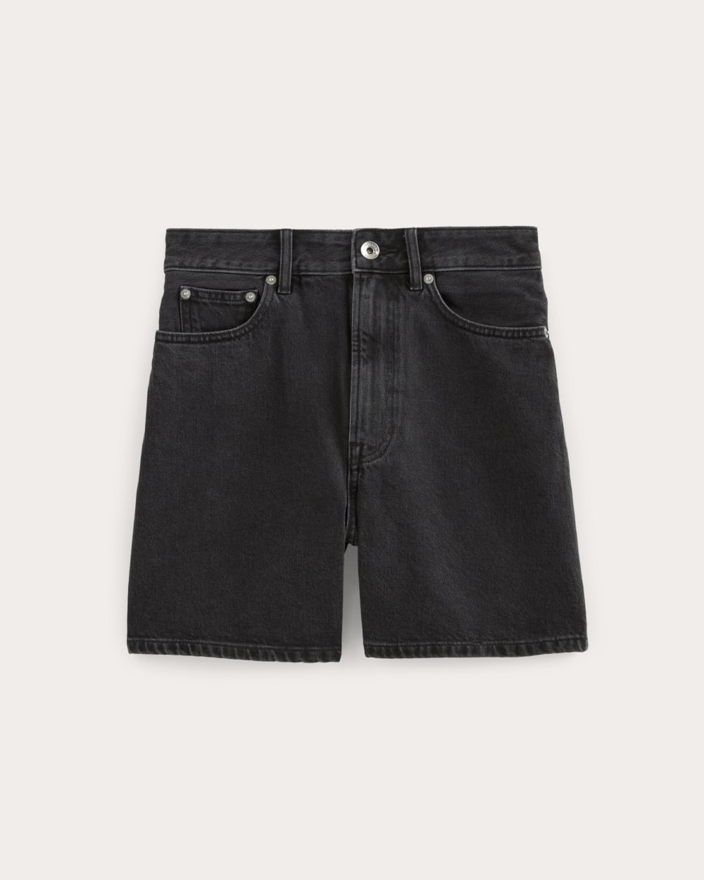 The A-Line Denim Short | Washed Black