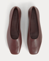 Gallery Square-Toe Flat | Burgundy