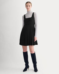 Drapey Crepe Mini Dress | Black