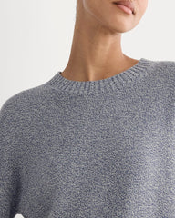 The Boxy Sweater in Everyday Cotton | Blue Indigo/Canvas Twist