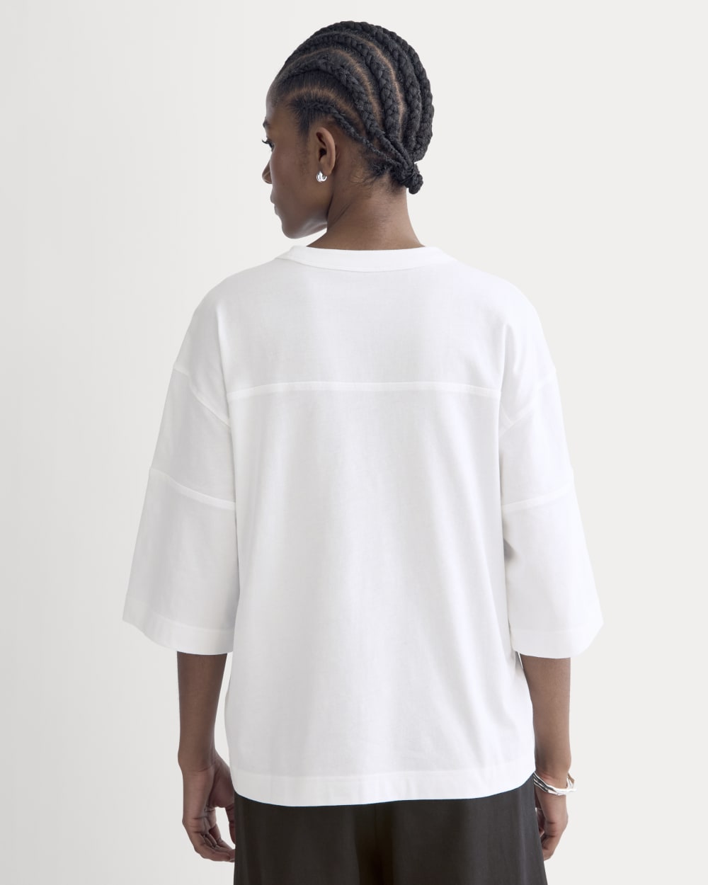 Oversized Varsity Tee in Essential Cotton | White