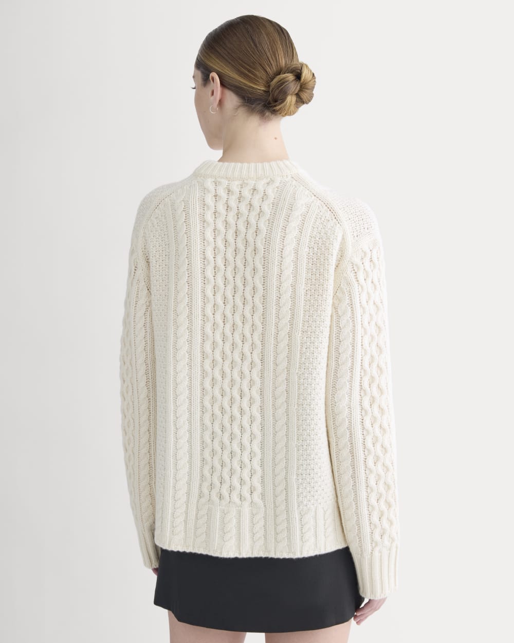 Cable Sweater in Luxe Merino | Bone