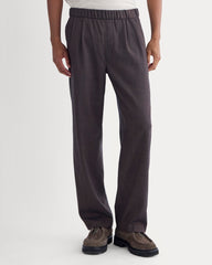 Pleated Trouser in Tailor Twill | Heathered Fudge