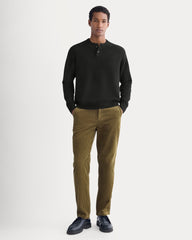 Henley in Wool Cashmere |  Black