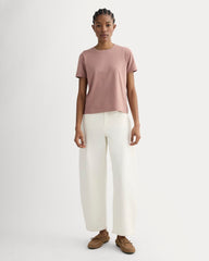 The Box-Cut Tee in Essential Cotton | Rose Dusk | No Pocket