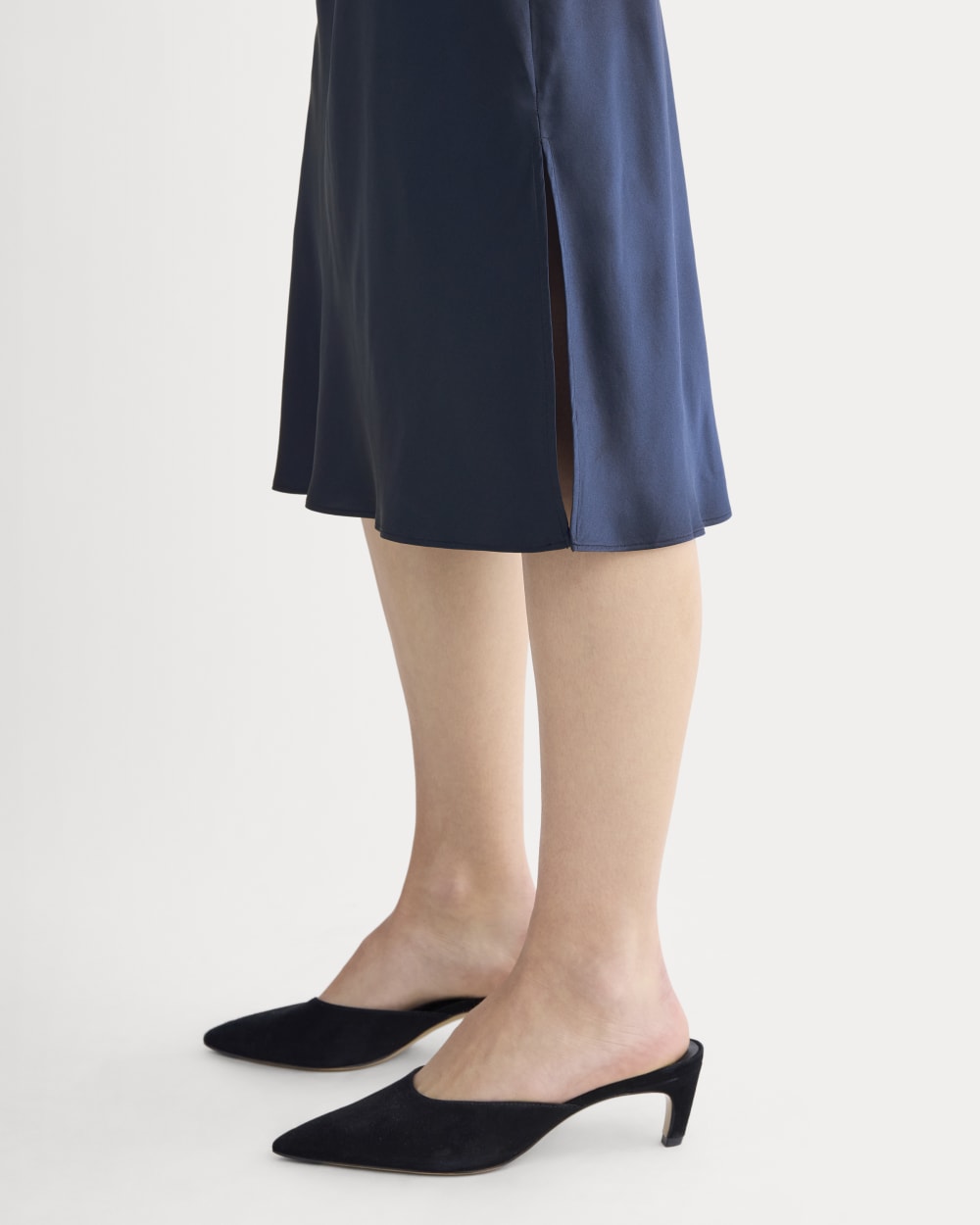 Slip Dress in Silk Charmeuse | Navy