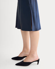Slip Dress in Silk Charmeuse | Navy
