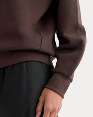 Luxe Fleece Raglan Crewneck | Dark Chocolate