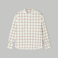 The Boxy Flannel | Seafoam / Tobacco Brown Plaid